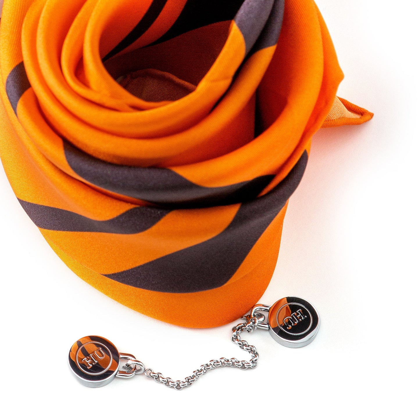 Silk Bandana Gift Set with magnetic HU-CLIP (BOCCW,BOCCB)